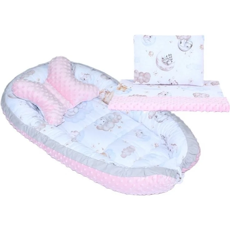 Primawela Bettnestchen Baby MINKY Nestchen Kokon Kuschelnest Kissen Decke Schmetterlingkissen – Bild 2