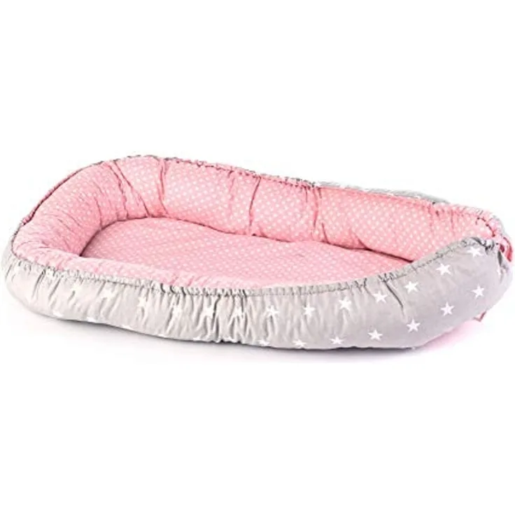 Multifunktionale Kuschelnest Babynest Kokon für Babys und Säuglinge, Nestchen, Reisebett, 100% Baumwolle, antiallergisch