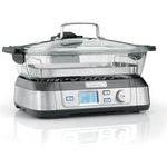 Cuisinart STM1000E Dampfgarer aus Glas, mit vorinstallierten Programmen, Warmhaltefunktion, Silber/Schwarz, Edelstahl