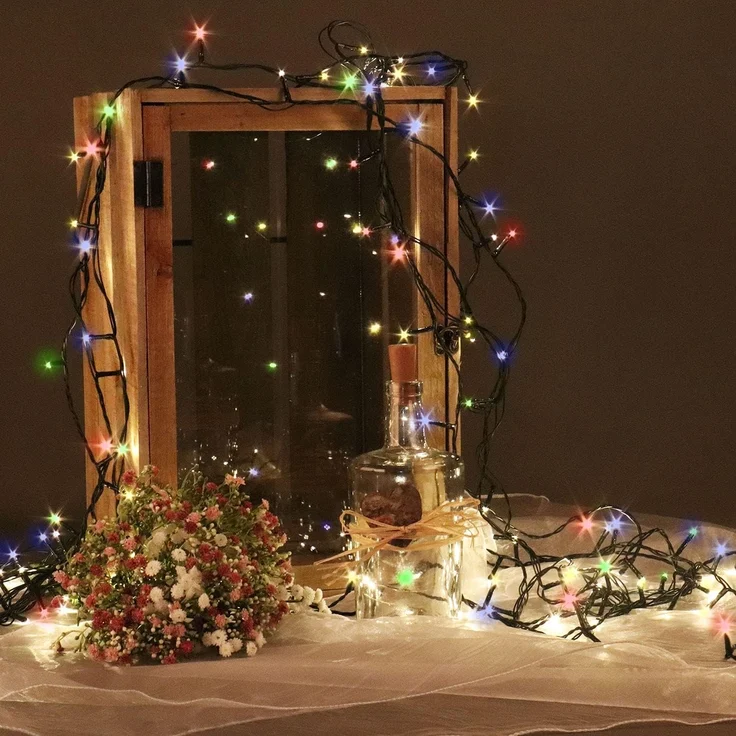 Idena LED-Lichterkette Idena 8325059 - LED Lichterkette mit 80 LEDs in Bunt, mit 8 Stunden – Bild 5