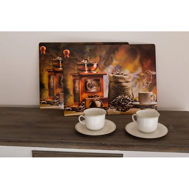 Wohnando Platzset Platzset aus Kork für den Tisch Gemütlicher Kaffee - 2er Set – Bild 3