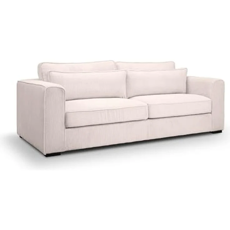 Sofa 3 Sitzer B/H/T: 241 x 92 x 112 cm in grau-beige – Bild 1