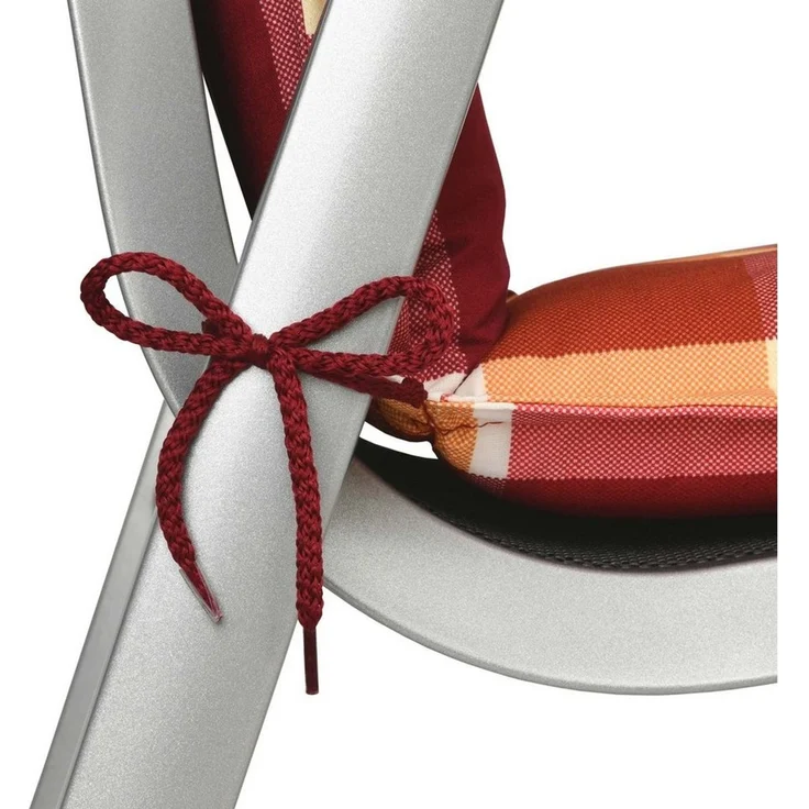 Beautissu 4er Set Niedriglehner Auflage Sunny 100 x 50 x 6 cm Rot – Bild 4