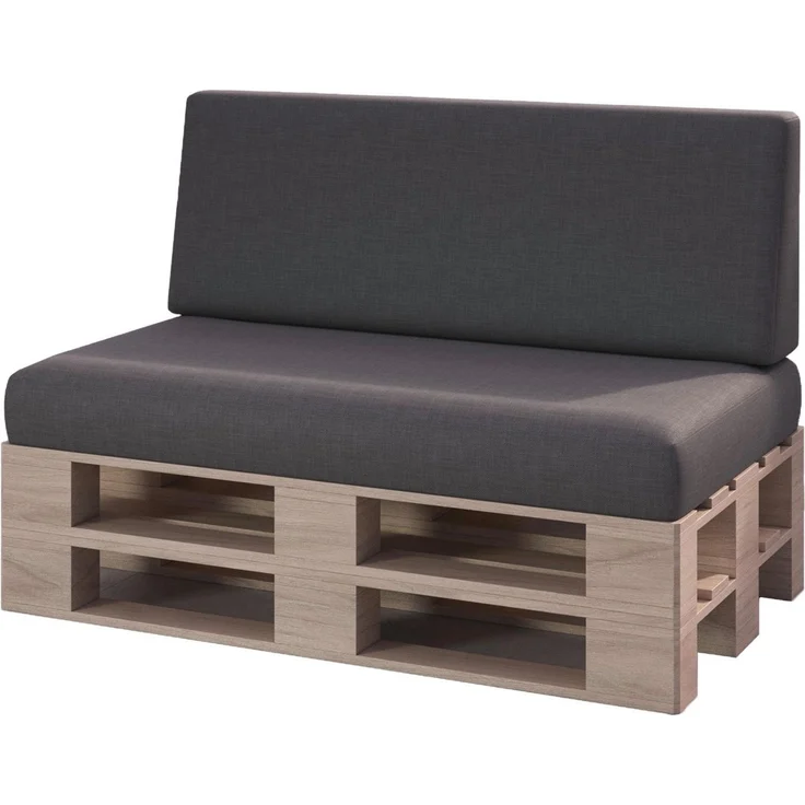 sunnypillow Palettenkissen Milano - 2er Set Palettenauflage mit abnehmbarem Bezug Kaltschaum, 2er Set Sitz- und Rückenkissen – Bild 1