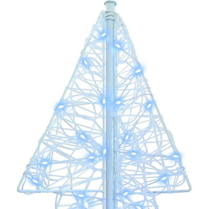 vidaXL Weihnachtsbaum Kaltweiß 180 cm Acryl 240 LEDs 42019211 – Bild 6