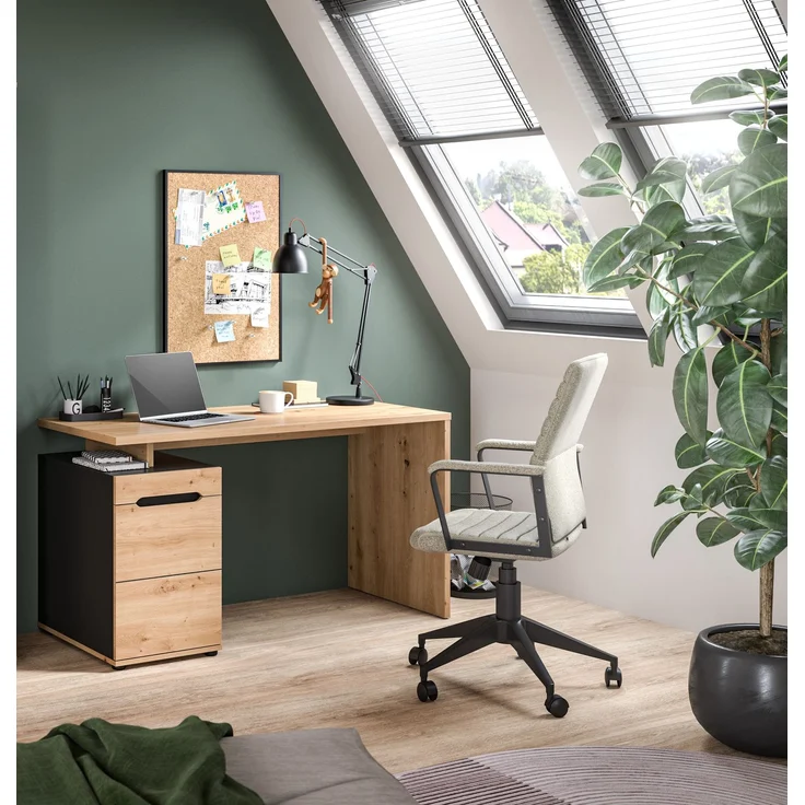 Canu Schreibtisch in Artisan Nachbildung – Bild 6