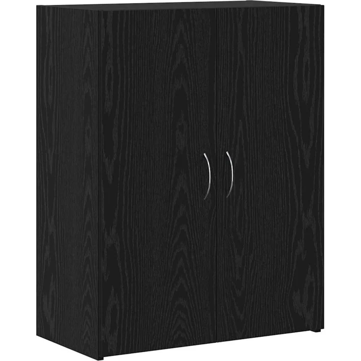 vidaXL Büroschrank Schwarz Eichen-Optik 70 x 32 x 77.5cm Holzwerkstoff 869122 – Bild 2