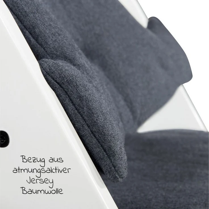 Hauck Hochstuhl Alpha Plus White, Mitwachsender Holz Baby Kinderhochstuhl mit Sitzauflage - verstellbar – Bild 3