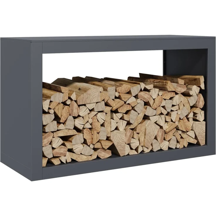 vidaXL Brennholzregal Anthrazit 100x40x60 cm Stahl 850984 – Bild 2