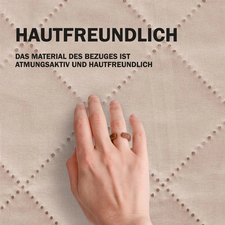Sesselschoner gesteppt - 190x165cm Beige – Bild 7