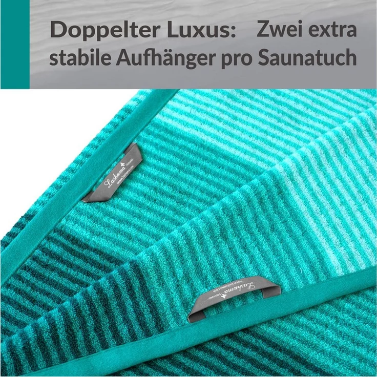 Lashuma Saunatuch - Saunahandtuch 85x200 für Damen und Herren, Frottee (1-St), Premium XXL Handtuch – Bild 4