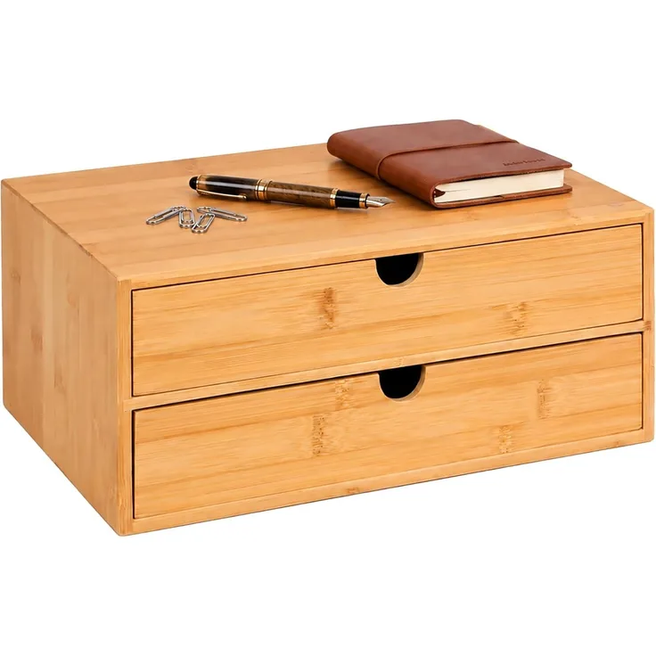 relaxdays Schubladenbox Bambus, (1-St), C
