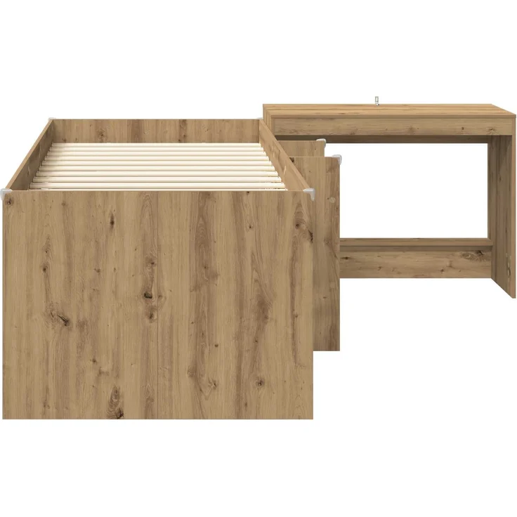 vidaXL Hochbett mit Schreibtisch für Kinder 2 stk. Artisan-Eiche 3423477 – Bild 4