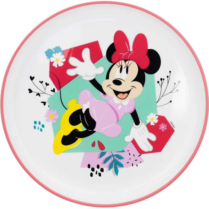 Kunststoffteller Ø19 verschiedene Motive für Kinder Anti-Rutsch Minnie Mouse – Bild 1