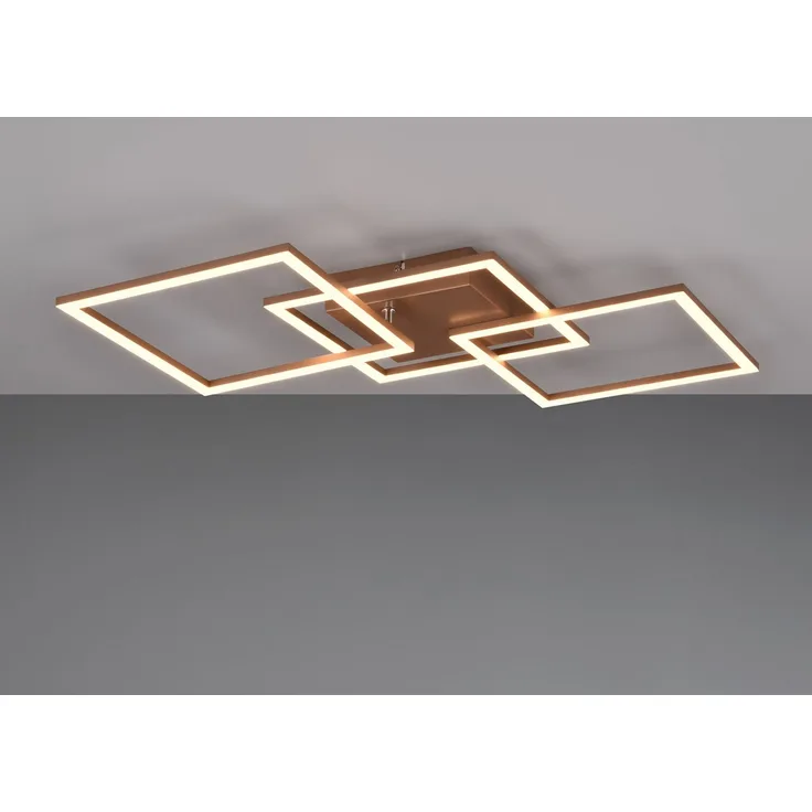 Große LED Deckenleuchte TRAIL Coffee schwenkbare Module, Breite 74cm