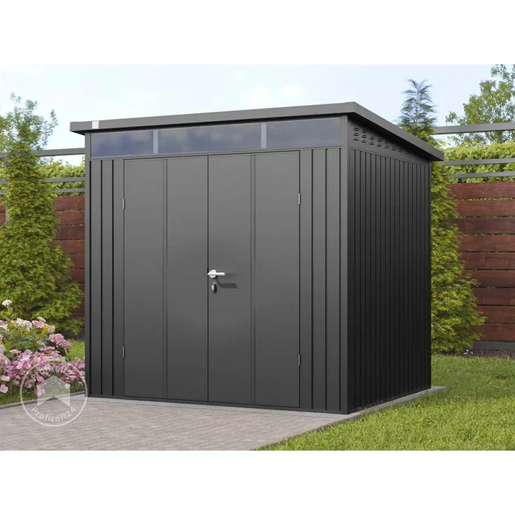 GFP Primeyard Gerätehaus Metall Gartenhaus 210x180x205 cm Geräteschuppen Satteldach anthrazit