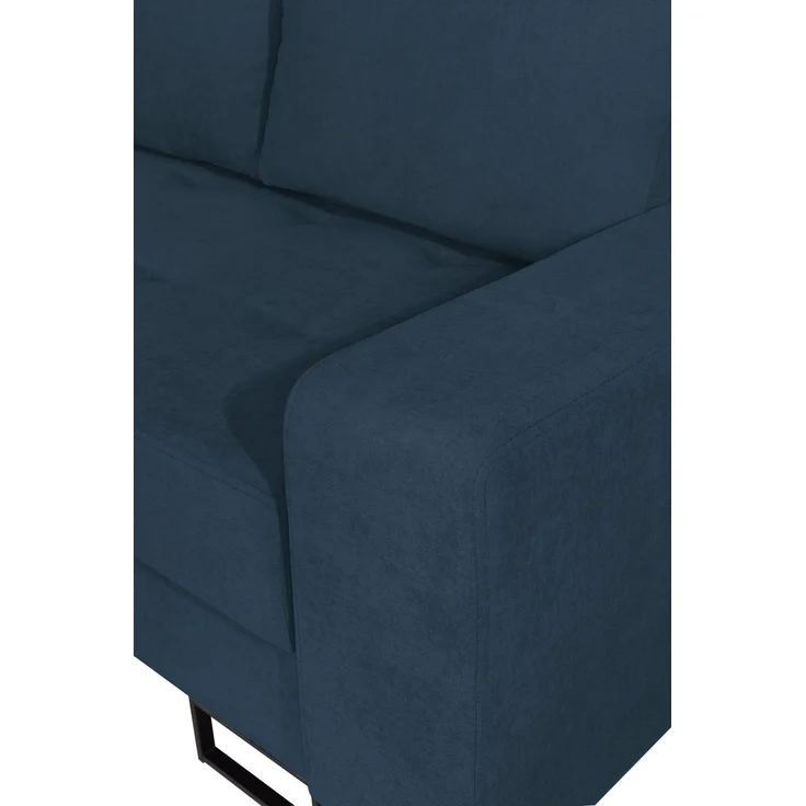 Selsey 'Larelle' Ecksofa mit Schlaffunktion & Bettkasten, Chenille, Ottomane links, Dunkelblau – Bild 6