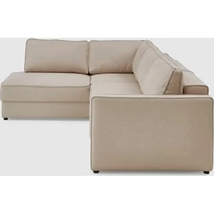 ATLANTIC home collection Eckgarnitur Chill, inkl. Schlaffunktion (ca. 135x230 cm), inkl. Bettkasten, frei im Raum stellbar, Wellenunterfederung, Ecke Links – Bild 4