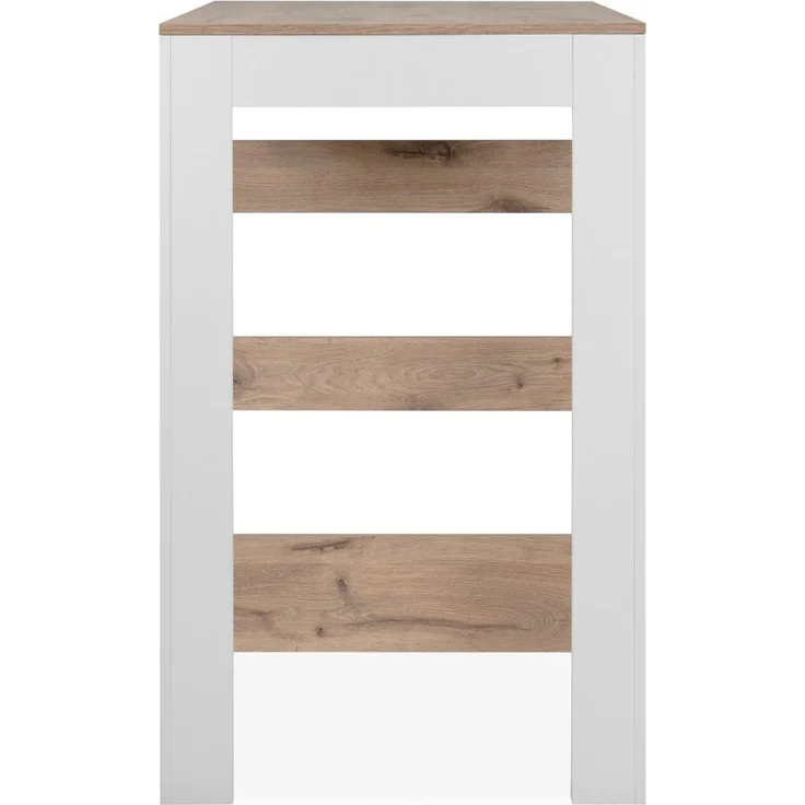 Calicosy 'TAMPA' Esstisch mit 3 Ablagefächern Eiche und Weiß L92cm - Helles Holz – Bild 4