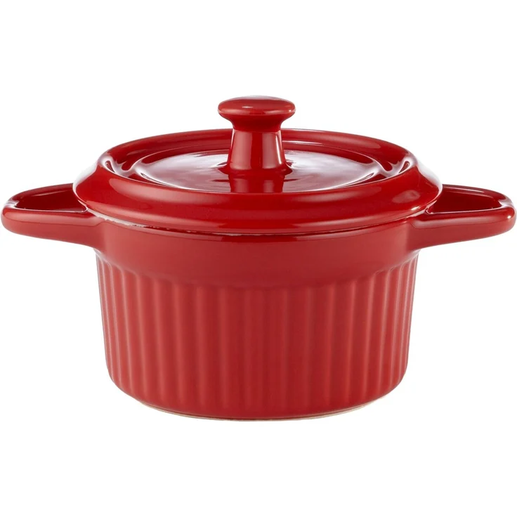 Zurbrüggen 'Big-Cocotte' Auflaufform, Keramik rot, 12 cm, backofengeeignet – Bild 1
