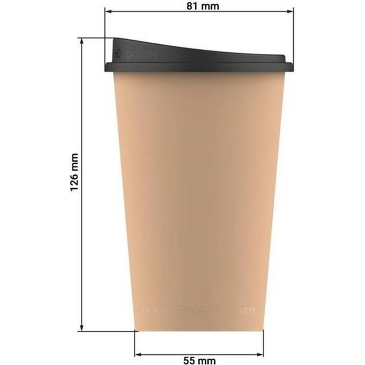 elasto Coffee-to-go-Becher 0,3 L Kaffeebecher mit Deckel robuster Mehrwegbecher, Made in Germany, BPA-frei, Teebecher, Coffee Mug, recycled Becher – Bild 4