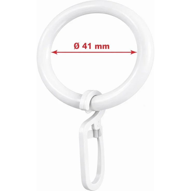 rewagi Gardinenstange Gardinenring mit Überklipshaken Ø41/57 mm Weiß Beige Schwarz, Verkaufseinheit 10, 30, 50, 100 Stück – Bild 5