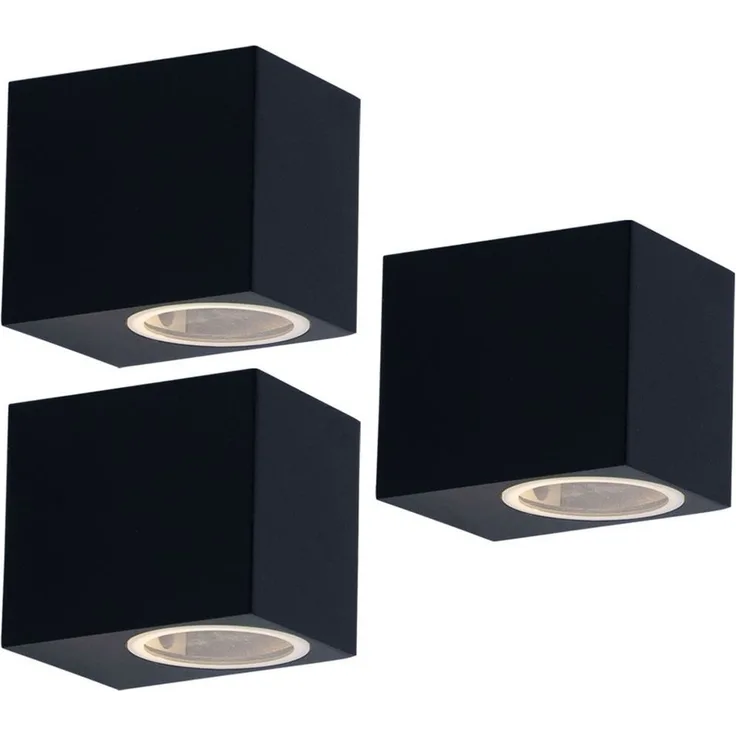 3er Set RGB LED Down Leuchten für Außenwände VT-7651