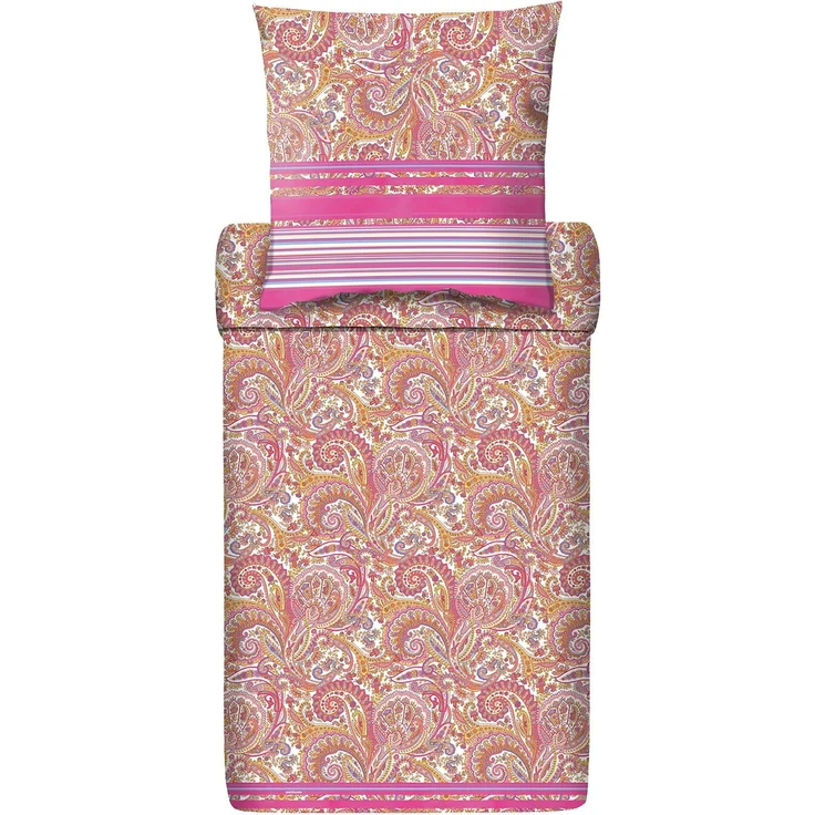 Bettwäsche Bassetti Mako Satin Noto 155x220 P2-Fuxia – Bild 4