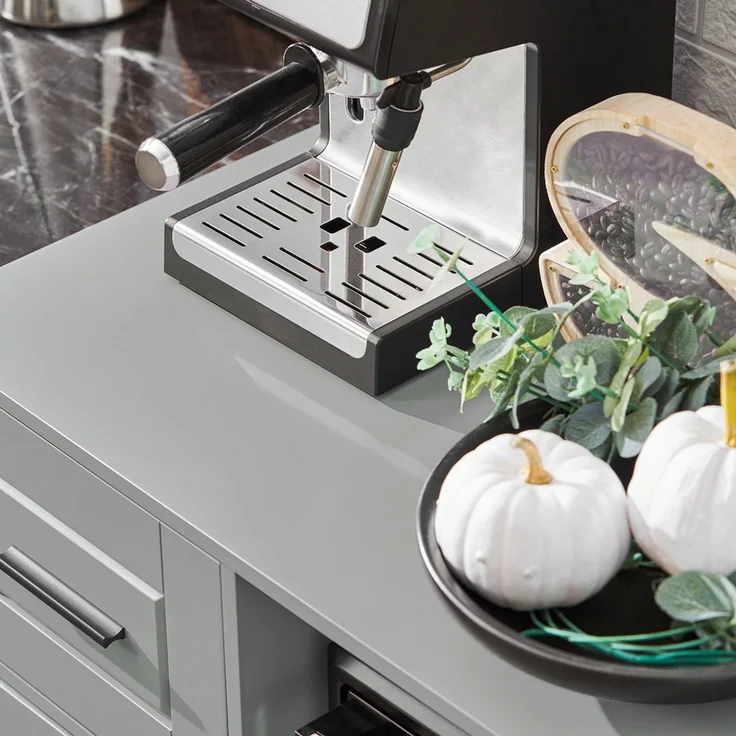 SoBuy FSB78-HG Kücheninsel, MDF, Lackiert, Grau, 89 x 89 x 40 cm – Bild 9