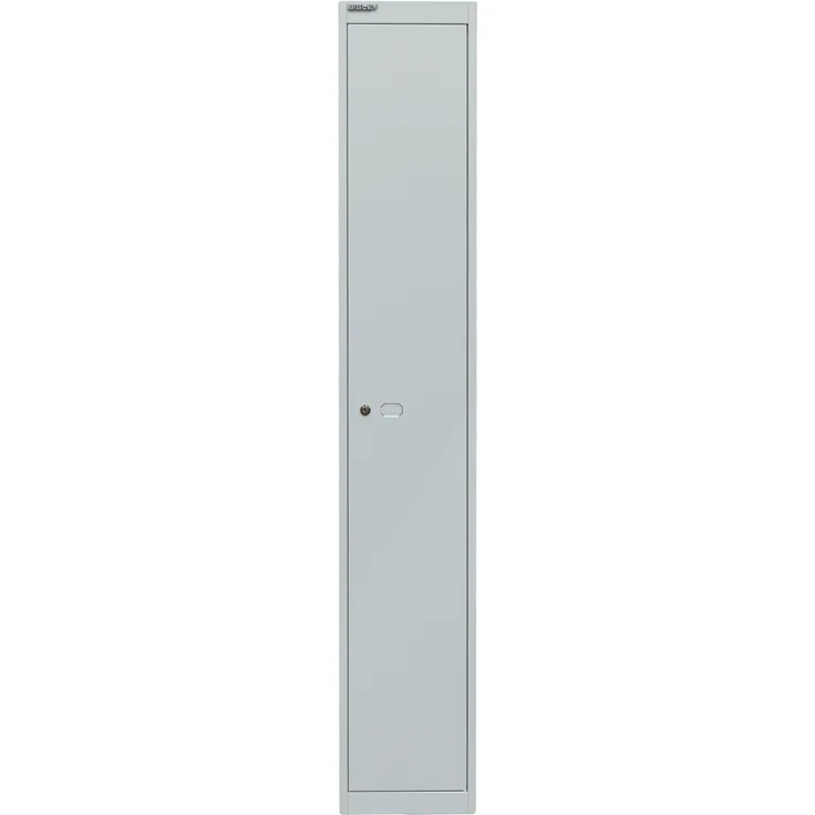 Bisley Garderobenschrank Office, 1 Abteil, 1 Fach, T 305 mm, Farbe lichtgrau
