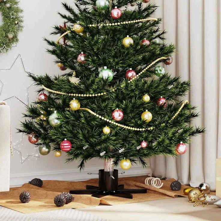 vidaXL Weihnachtsbaumständer Schwarz 50 x 50 x 15,5 cm Stahl 42019200