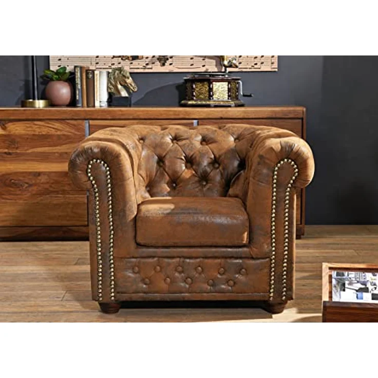 Sessel 94x86x72 braun CHESTERFIELD – Bild 5