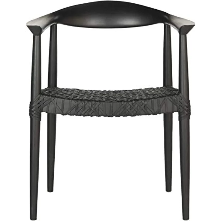 Safavieh Böhmisch Hölzernes Armlehnstuhl, in Schwarz und Schwarz – Bild 8