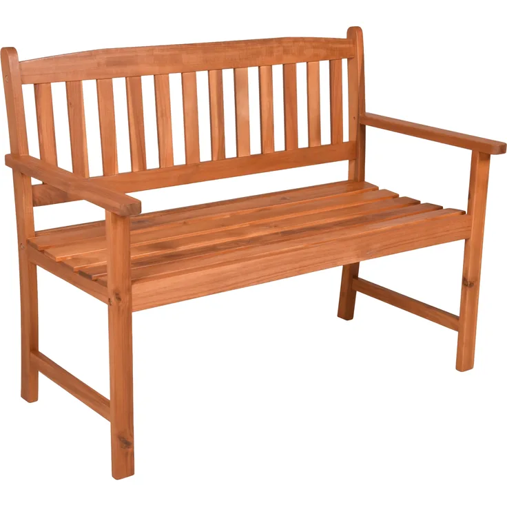 Gartenbank TORBEN 2-Sitzer - 110cm Breit, Akazie, Natur | Terrassenbank Wetterfest Sitzbank Outdoor Bank