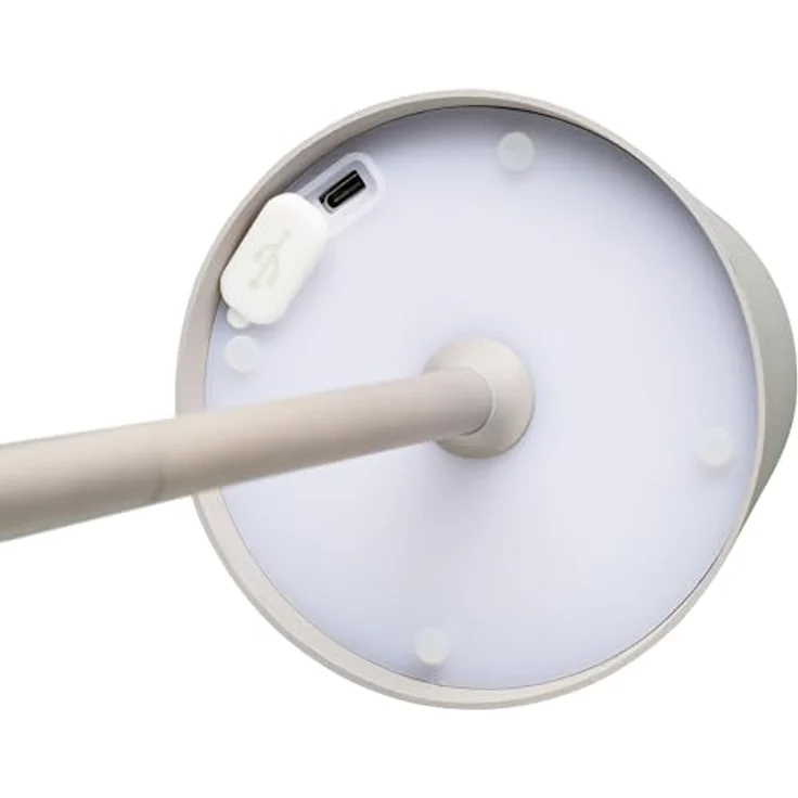 Idena 50153 Touch LED Tischlampe grau, dimmbar mit USB-Anschluss und zwei Höhen (24/38 cm) – Bild 4