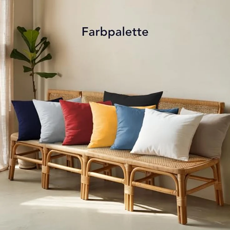 Dreamzie Kissenbezug 30x50 (Set mit 2) - 100% Jersey Baumwolle 150 g/qm Kissenbezüge -Anthrazit - Für Kissenbezug 50x30 cm - Kissenhülle - Resistent und Hypoallergen – Bild 7
