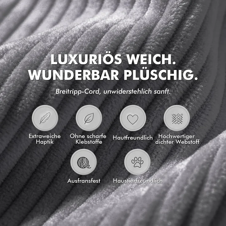 COMHOMA Ecksofa mit Schlaffunktion, 255cm Corduroy Modulares Boneless Couch mit Chaiselongue & Rücken-Metallgestell, L-Form Schlafsofa mit offenem Design, Kissen & Seitentaschen,für Wohnzimmer, Gris-L – Bild 11