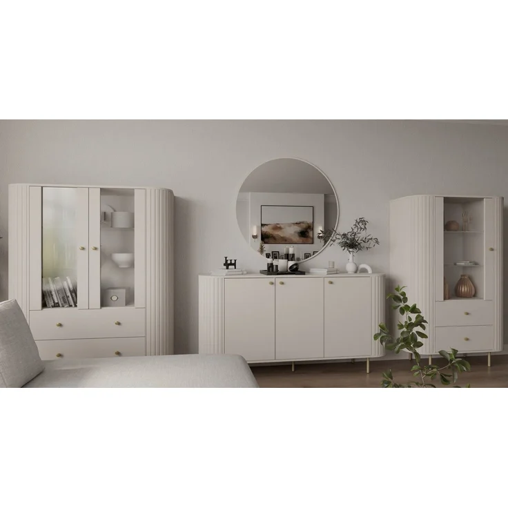 Compleo TV-Schrank 180 cm breit Eiche cremona, Elegant design, Natural, Lowboard – Bild 2