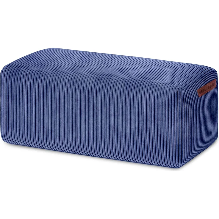 Green Bean® Indoor Sitzhocker Pouf 70x33x28cm EPS-Perlen Füllung & Cordstoff Kuschelig Weich Waschbar - Drinnen Bodenkissen Liegekissen Sitzkissen Sitzhocker Sessel Kinder Erwachsene Stoff Dunkelblau – Bild 1