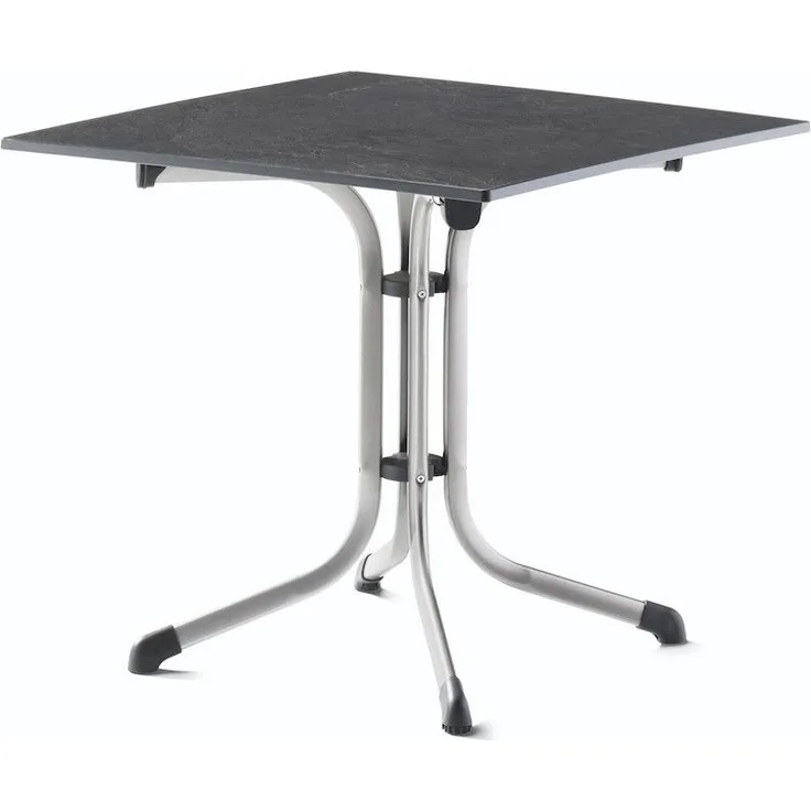 Sieger Boulevard Boulevard-Klapptisch mit vivodur® Tischplatte, Stahl Graphit, 80 x 73 x 80