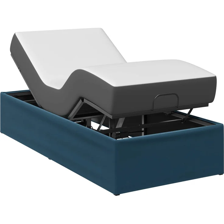 vidaXL Elektrisch verstellbares Bettgestell Blau 200 x 90 x 33,5 cm 42037303 – Bild 3