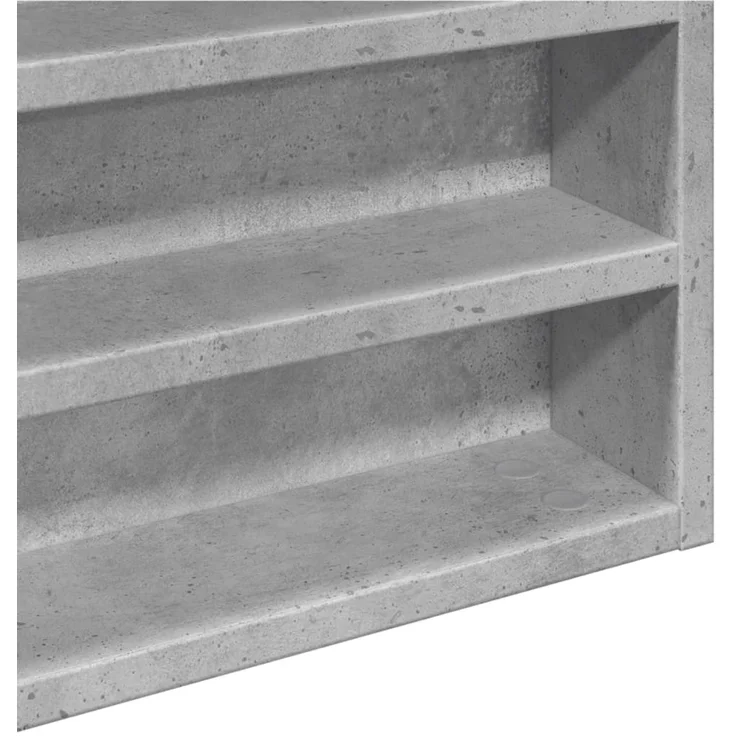 vidaXL Vitrinenschrank Betongrau 100x8,5x50 cm Holzwerkstoff 847950 – Bild 7