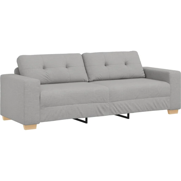 vidaXL | 3-Sitzer-Sofa | mit Kissen Wolkengrau Stoff 4105096 – Bild 1