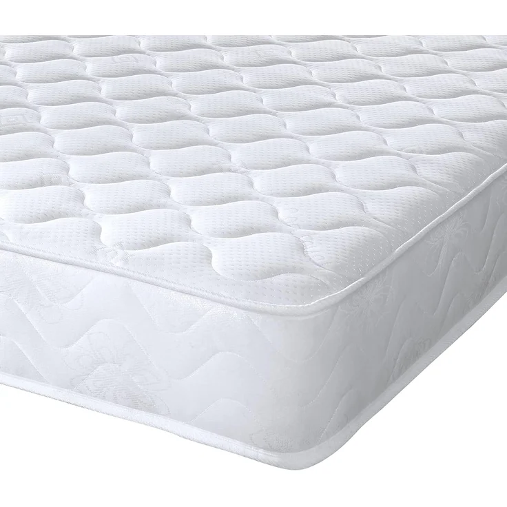 eXtreme comfort ltd Extreme Comfort Cooltouch Microgesteppte Basic Federkernmatratze, ca. 17,8 cm tief, Economy-Matratze (1,2 m kleines Doppelbett), Gedächtnisschaum, weiß, 122 cm