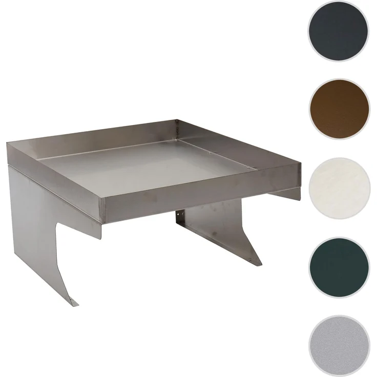 Mendler 'HWC-G60' Mähroboter Garage mit Pflanzkasten, Metall, 37 x 60 x 70 cm, Silber – Bild 10
