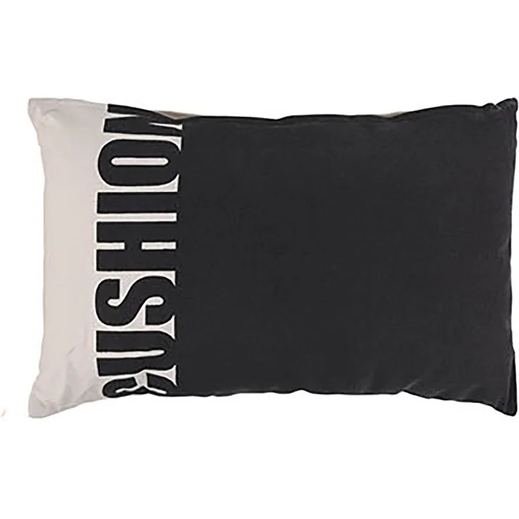 Dekokissen mit Aufdruck 35x55cm Zierkissen in 4 Farben Kuschelkissen Couchkissen schwarz