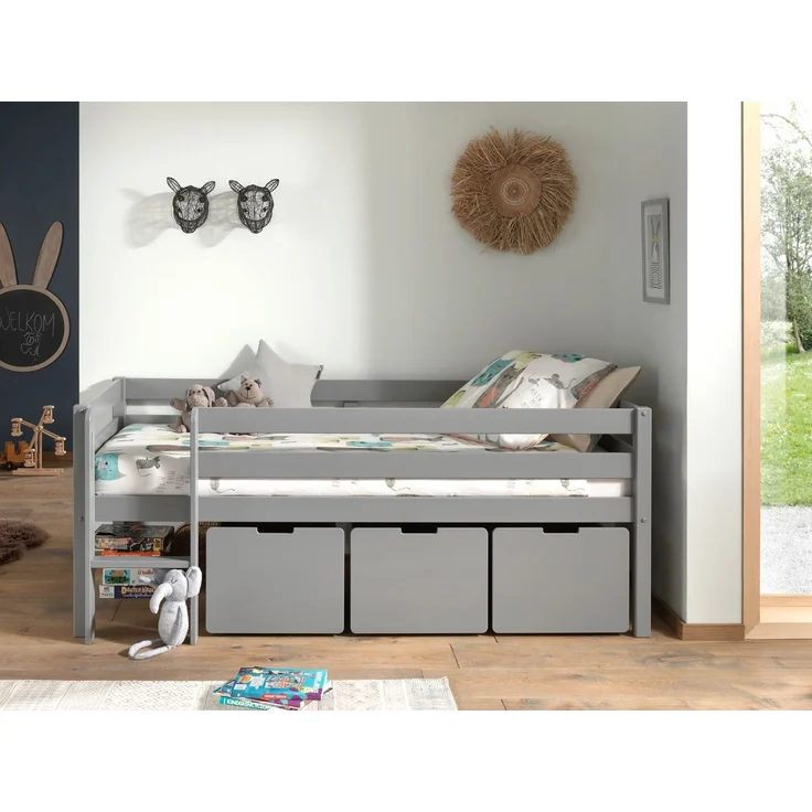Bettschublade Karolina 50x60x40 Bettschubkasten MDF Grau – Bild 2