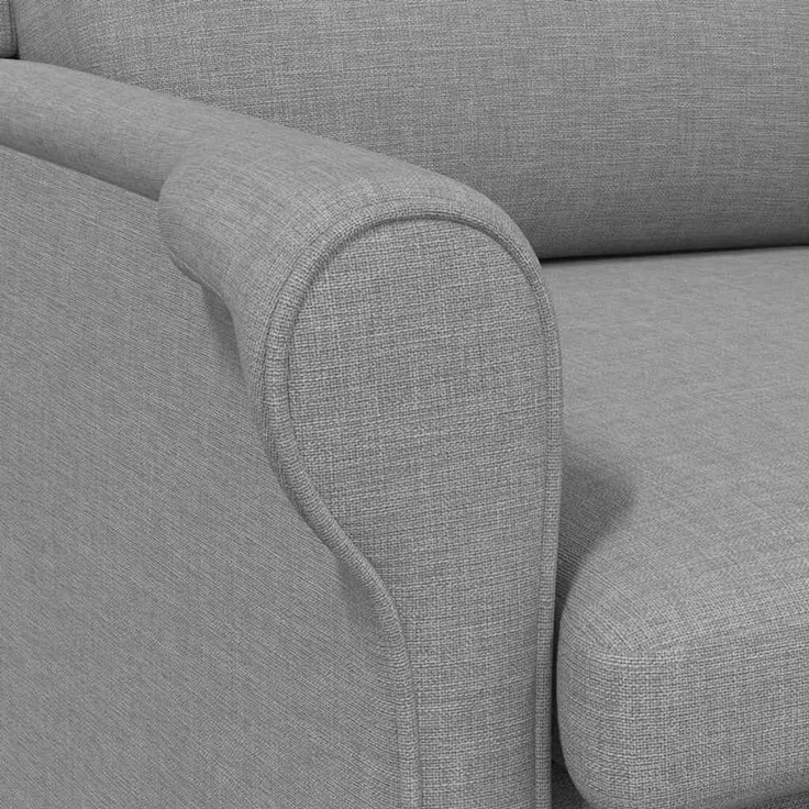 vidaXL Sessel Hellgrau 76 x 94 x 102 cm Stoff 42009840 – Bild 7