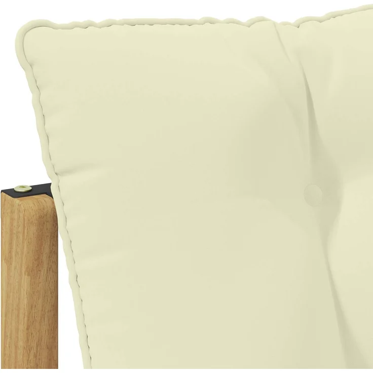 vidaXL Outdoor Mittelsofa mit Kissen Weiß 79 x 83 x 73 cm Stahl 901637 – Bild 7