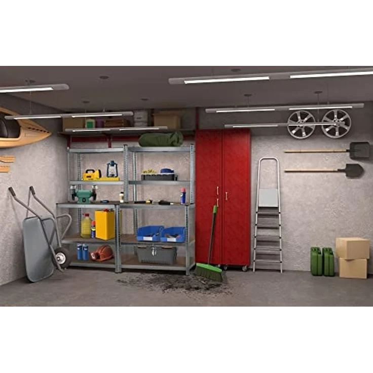 Stagecaptain Werkbank Werkbankregal - Robustes Steckregal für Werkstatt, Lagerraum, Keller, (WBR-175, 1-tlg), Tragkraft gesamt: 625 kg – Bild 2